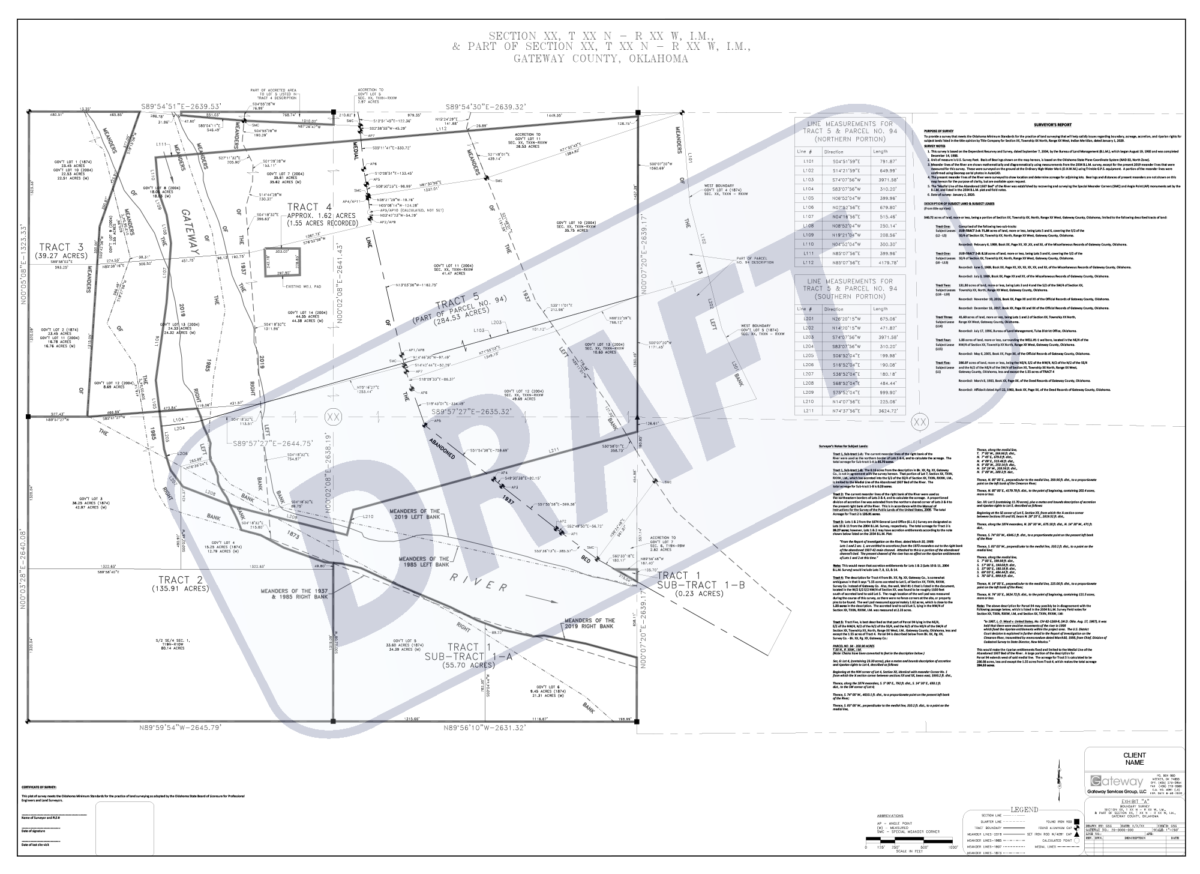 BOUNDARY RIVER ACCRETION EXAMPLE WM Gateway Land Survey