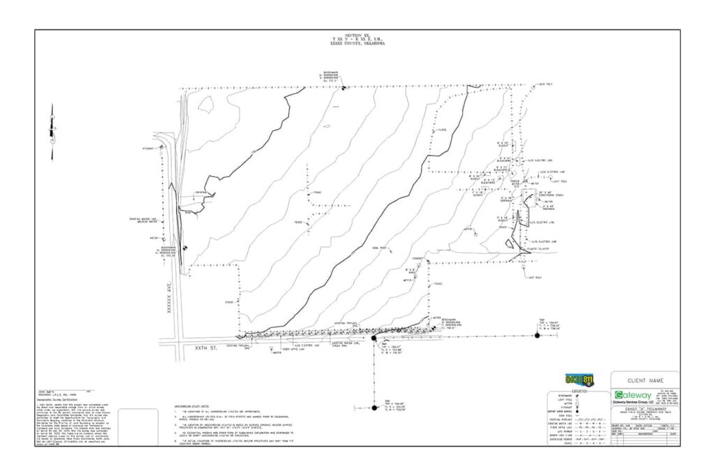 Topo Survey Example | Gateway Land Survey